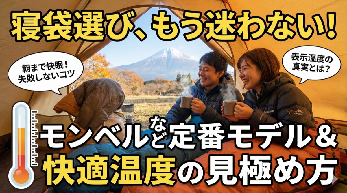 【2025年】寝袋(シュラフ)の選び方|モンベルなど定番モデルと快適温度の見極め方
