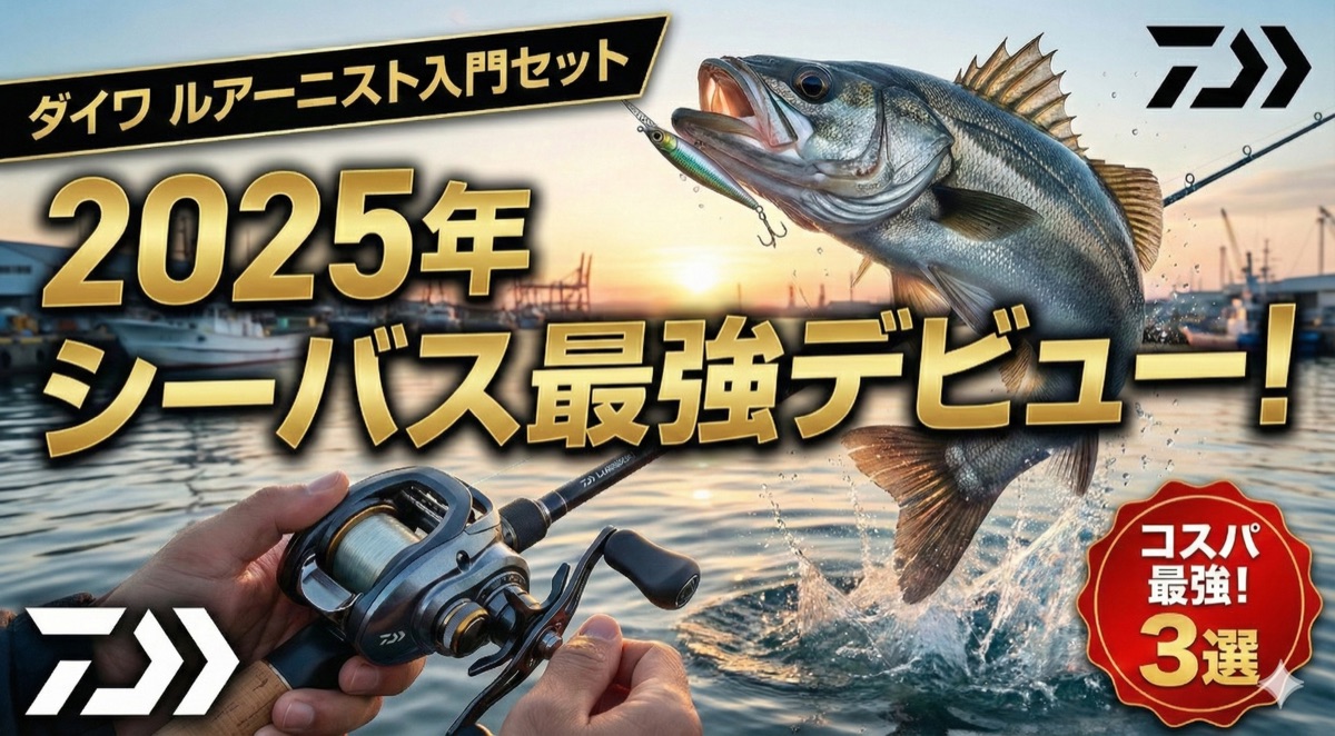 【2025年】シーバス入門セットおすすめ3選|ダイワ ルアーニストでコスパ最強デビュー